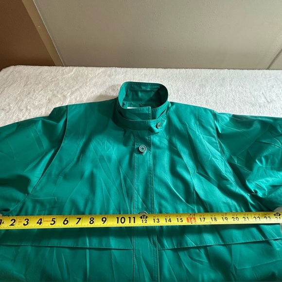 London Fog Vintage Green Women’s Trench Coat Size 14 - Picture 7 of 15